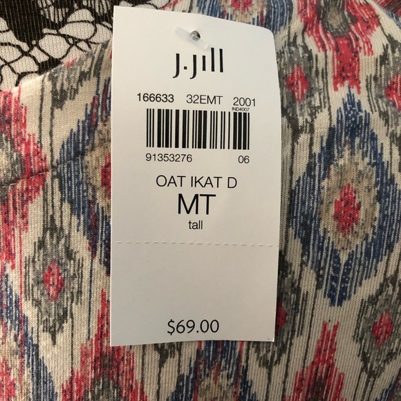 J. Jill NWT luxe Supima forward seam tunic Medium Tall stretchy. - Picture 8 of 10